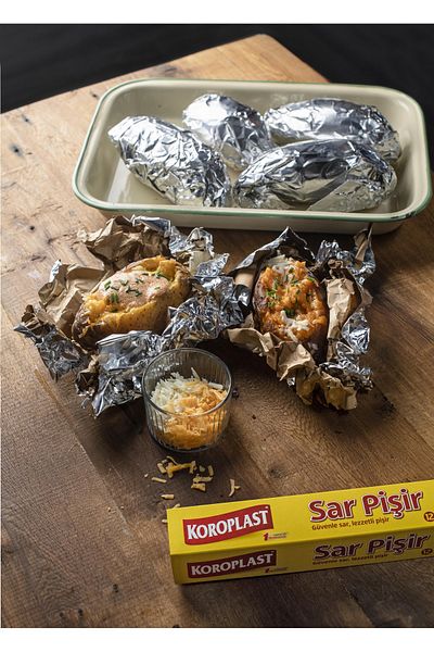 Koroplast Sar Bakir 12 Pieces (Baking Paper Inside - Outside Aluminum Foil)