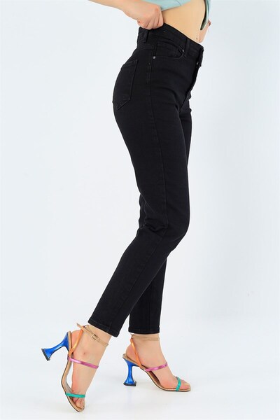 Butik Black Boyfriend Confort Lycra High Waist Jeans
