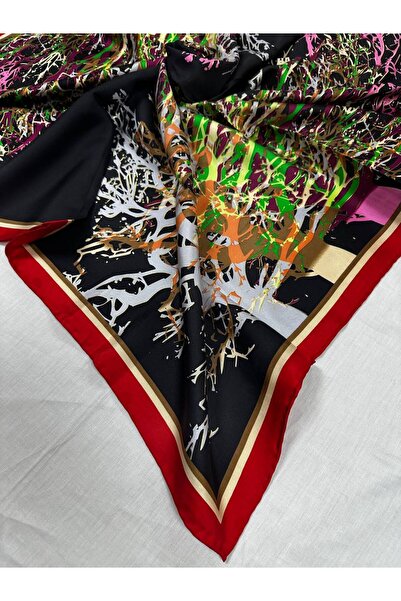 AWAM SILK وشاح حرير تيفيل نقي 100% من الحرير العام 90*90