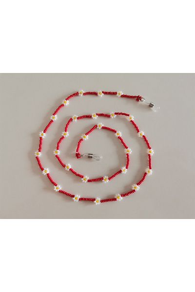 MİNİK ADIMLAR Tiny Steps Sand Bead Daisy Glasses Rope & Glasses Accessory