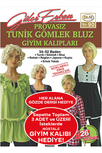 Güler Erkan Provasız Tunik Gömlek Bluz Giyim Kalıpları