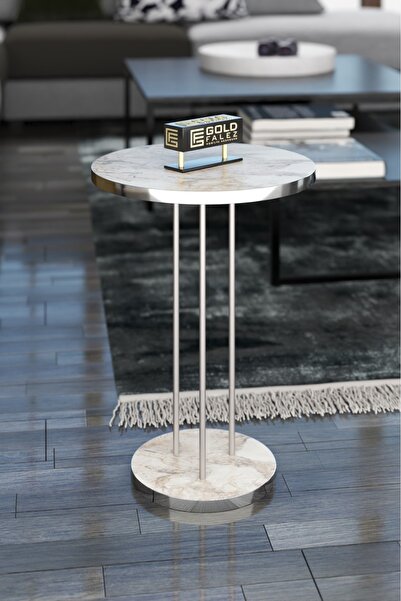 GOLDFALEZ Zigon Sehpa Terra Gümüş Efes