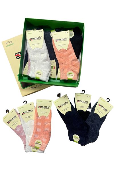 socksbox Дамски безшевни зимни чорапи с масажен ефект, в кутия/12 чифта/36-41