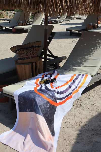 LAVENDIER Lavender Bow Highly Absorbent Beach Towel