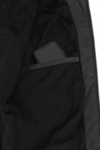 Oliggopol Men's Black Slim Fit Hooded Leather Jacket