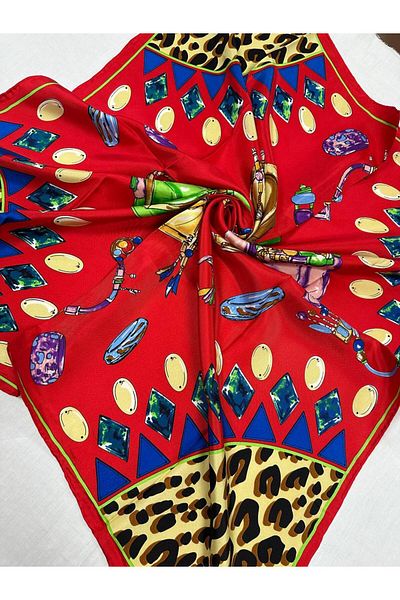 AWAM SILK Awam Silk 100% Pure Twill Silk Scarf 90*90