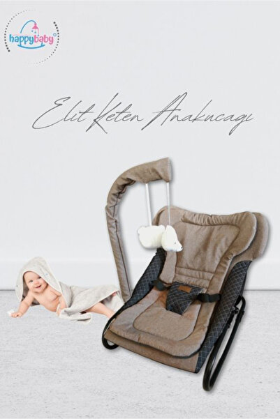 Happy Baby Elit Keten Anakucağı - Hazır Kurulu Gelir - Kademeli - Sallanır - Oyuncaklı - Bebek Anakucagi