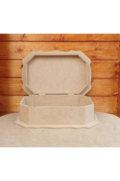 Ponart Raw Wooden Multi-Useful Ottoman Box