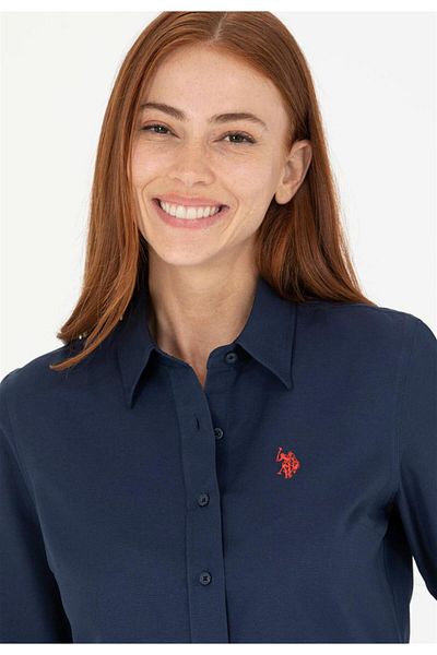 U.S. Polo Assn. Cămașă de bază cu mânecă lungă pentru femei