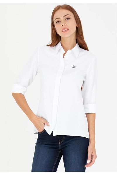 U.S. Polo Assn. Cămașă de bază cu mânecă lungă pentru femei