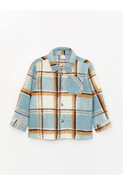 LC Waikiki LCW baby Long Sleeve Plaid Patterned Baby Boy Shirt Jacket