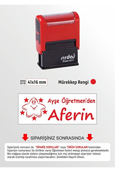 AYSACOPY Öğretmen Kaşesi - İSME ÖZEL ARI GİBİ ÇALIŞKAN