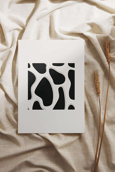 Hiruko Tasarım Atölyesi Ξύλινη ζωγραφική τοίχων Abstract Series No:9 Πλαισιωμένη αφίσα Ζωγραφική Διακοσμητική ζωγραφική