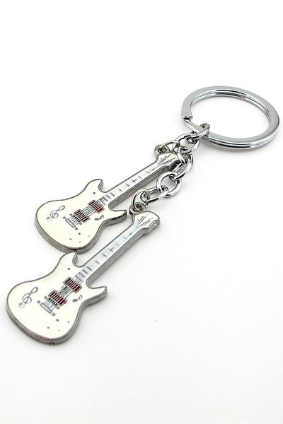 Solfera Pair Electro Guitar Music Rock n Roll Metal Keychain KC037