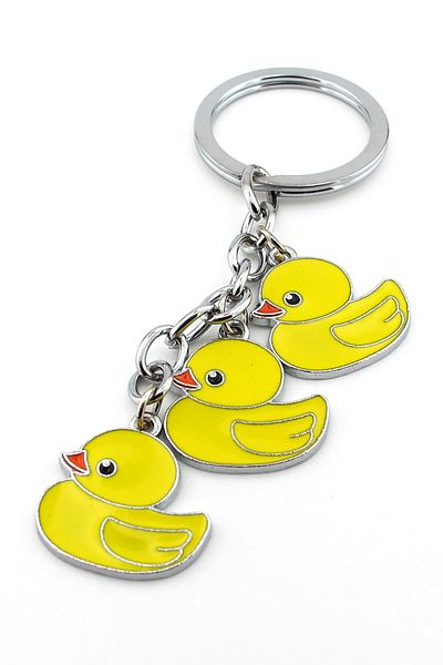 Solfera Yellow Duck Bath Duck Quack Quack Metal Keychain KC032