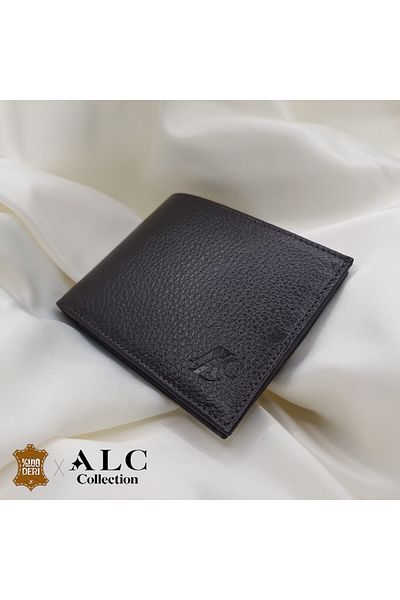 ALC Collection Brown Genuine Leather Classic Men's Horizontal Wallet