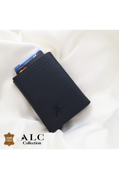 ALC Collection Genuine Leather Mechanized Color Options Women's and Men's Card Holder Wallet