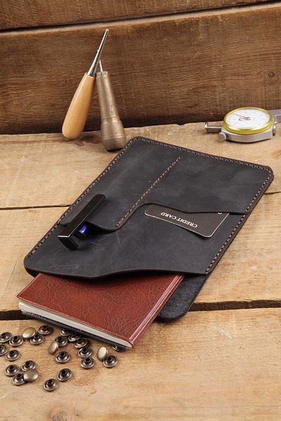 New Coast Leather 1900's Ръчно изработен калъф за тефтер от естествена кожа