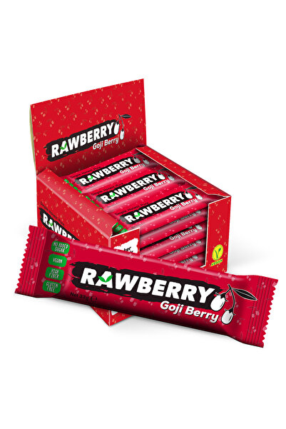 Rawberry Goji Berry Şeker Ilavesiz Vegan Glütensiz Kuruyemiş Bar Kutuda 15 Adet