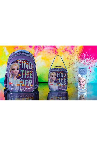 Frozen Primary School Bag Due The Power, Lunch Box and Water Bottle
