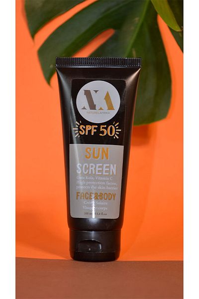 Naturel Afrika 100ml SPF50+ Sun Screen Cream - Face&Body High Protection for Melanated Skin