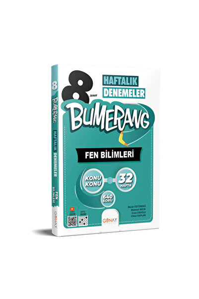 Günay Yayınları Yeni Müf. 8. SINIF BUMERANG HAFTALIK DENEMELER FEN BİLİMLERİ ...