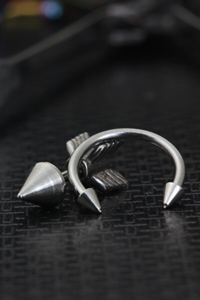 depozoom Cerrahi Çelik Kıkırdak Tragus Ok Halka Set Piercing 2 Adet