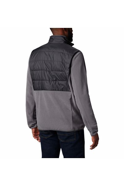 Columbia سويت شيرت رجالي من الصوف باللون الرمادي بسحاب كامل من Basin Butte Fleece