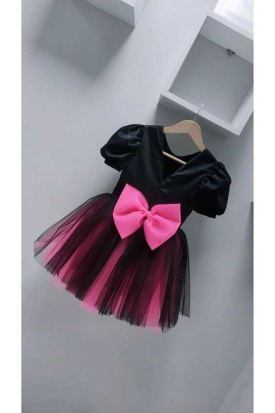 babysmile Black Pink Sconce Dress for Girl
