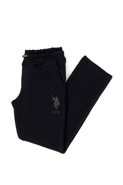 U.S. Polo Assn. BAZA. Polo Assn. Pantaloni de trening negri cu picior obișnuit pentru bărbați G083SZ0OP.000.1639177.VR046