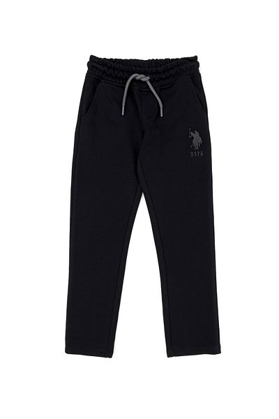U.S. Polo Assn. BAZA. Polo Assn. Pantaloni de trening negri cu picior obișnuit pentru bărbați G083SZ0OP.000.1639177.VR046