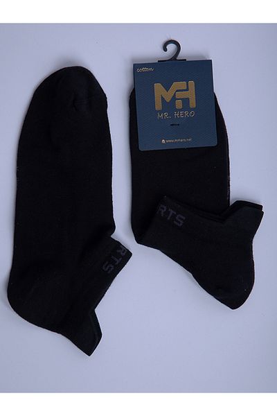 MRHERO 1077 Черни чифт от 6 памучни унисекс спортни чорапи