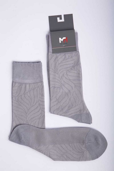 MRHERO Опаковка от 6 класически мъжки дълги чорапи с шарки от бамбукови листа