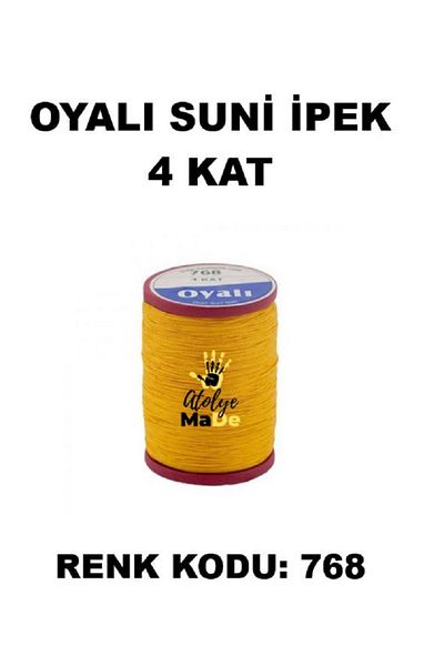 OYALI Τεχνητό μετάξι 4 στρώσεων Κέντημα με βελόνα Κέντημα με βελονάκι Etuval Μονόκλωνο Δίχτυ 35gr Κωδικός χρώματος 768