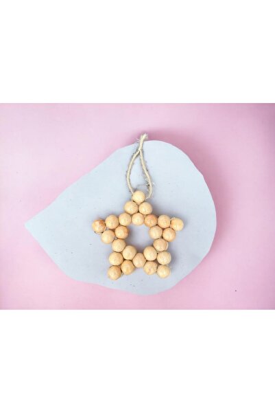 Le Majeur Dekoratif Ahşap Boncuklu Yıldız Mutfak Salon Balkon Çocuk Bebek Oda...