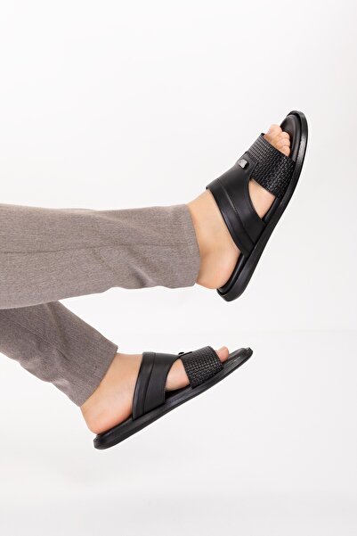 Gondol Erkek Hakiki Deri Günlük Klasik Terlik Esm.017