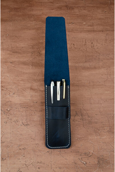 Cozy Leather Unisex, El Yapımı, Hakiki Deri Kalem Kılıfı