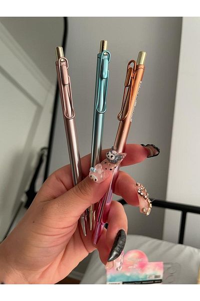 Planet Butik Pastel Metallic 0.7 mm Versatil Pen 3 Pieces