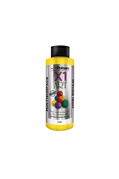 Polisan X1 Art Multisurface Akrilik Hobi Boyası 120ml - Sarı 0016