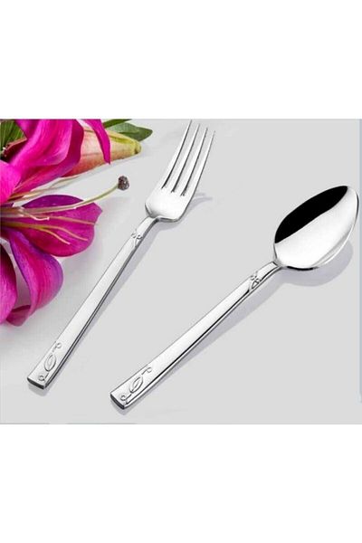 İNTER CELİK İnter Çelik Bade 60 Piece Spoon Fork Set