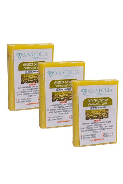Anatolia Soap 3 Natural Chamomile Soap Economical Package