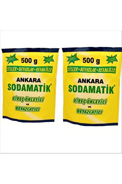 ankara sodamatik Kireç Önleyici Ve Beyazlatıcı 500 gr * 2 Adet (TÜLLER - BEYA...