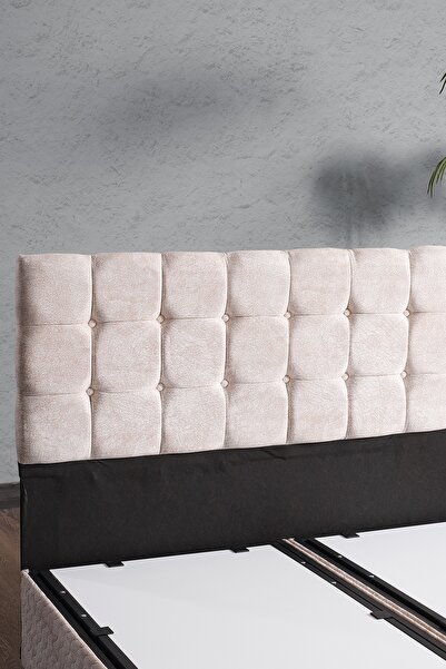 Evdemo Bengü Çift Kişilik Baza Başlık Set Krem 150*200