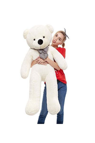 Sole 80 cm Cute Plush Confused Bear with Bow Tie Special Gift for Lover