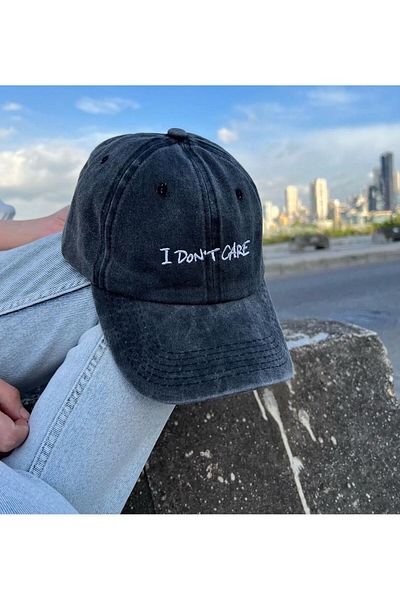 ŞapkaMania I Don't Care Washable Baseball Cap