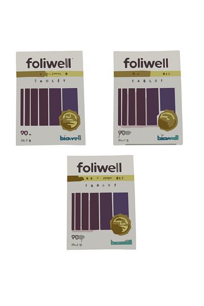Biowell Foliwell 90 Tablets - Vitamin B12 and Folic Acid 3 PCS