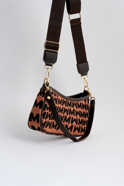 Çantacımstore Women's Logo Baguette Bag Brown