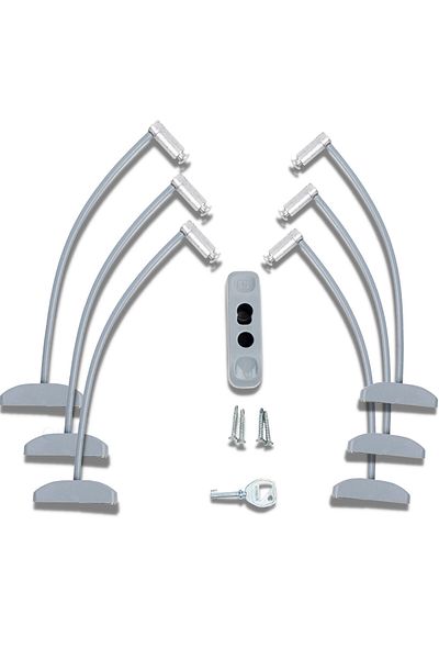 Evene Pimapen Door Lock Pimapen Window Lock Window Safety Lock Chain Lock 6 Pieces Gray