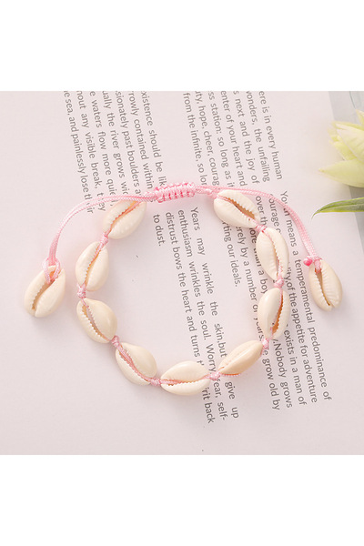 Major Butik Deniz Kabuklu Tek Sıra Bağlamalı Bileklik Halhal