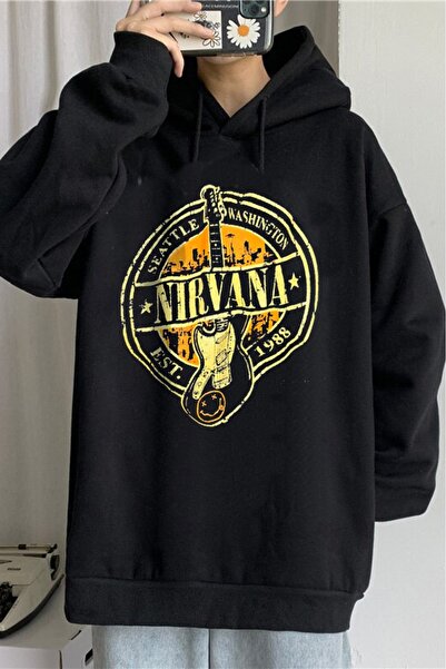 DEEFWEAR Nirvana Hoodie Unisex Oversize kroj Dukserica sa kapuljačom